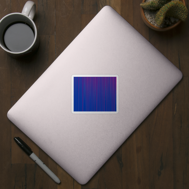 Bi Pride Shadowed Thin Vertical Stripes by VernenInk